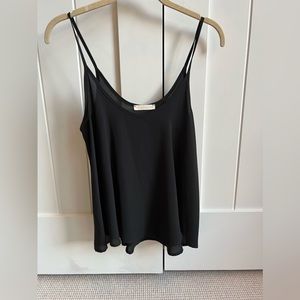Black lightweight tank/crop top.